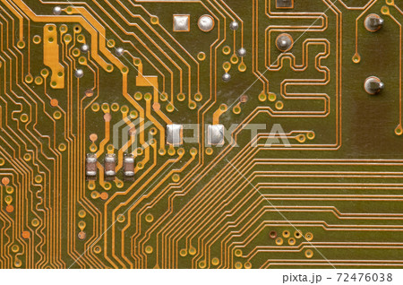 Computer circuit board close up. Background for the theme of electronics and computerization 72476038
