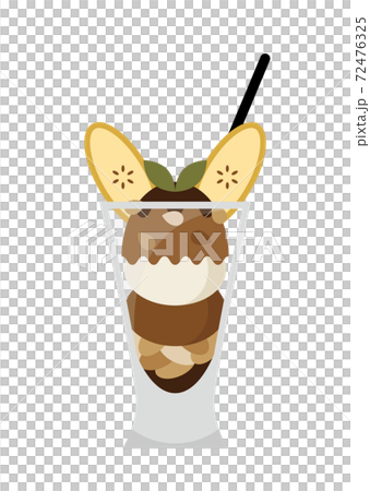チョコバナナパフェのイラスト チョコバナナパフェのイラスト 72476325