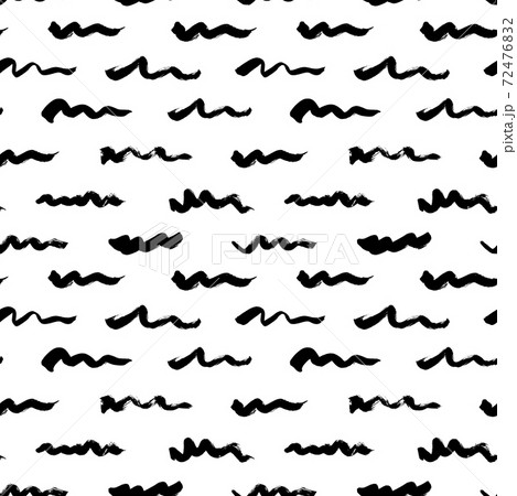 Hand drawn wavy brush strokes seamless pattern Hand drawn wavy brush strokes seamless pattern 72476832