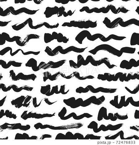 Hand drawn wavy brush strokes seamless pattern Hand drawn wavy brush strokes seamless pattern 72476833