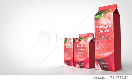 tomato juice 3 size right 3d rendering 72477134