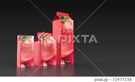 tomato juice 3 size Japanese black background left 72477138