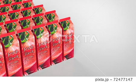 tomato juice 1l Japanese multiple left 3d render 72477147
