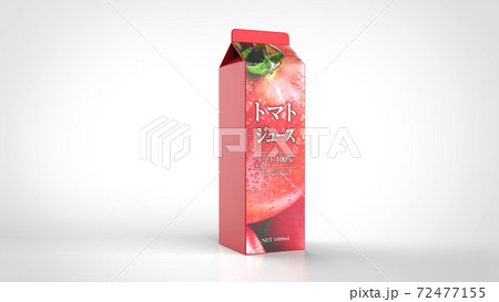 tomato juice 1l Japanese 3d rendering 72477155