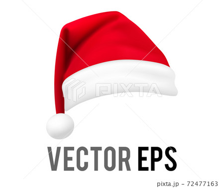 Isolated vector red, white santa claus hat celebrate party icon Isolated vector red, white santa claus hat celebrate party icon 72477163