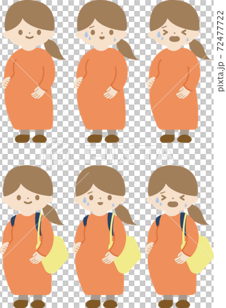 妊婦さん イラスト セットのイラスト素材