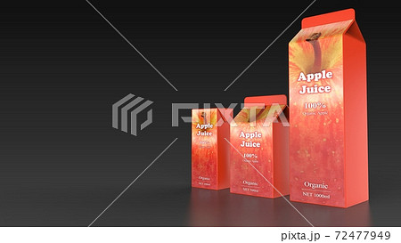 apple juice 3 size black background right 3d apple juice 3 size black background right 3d 72477949