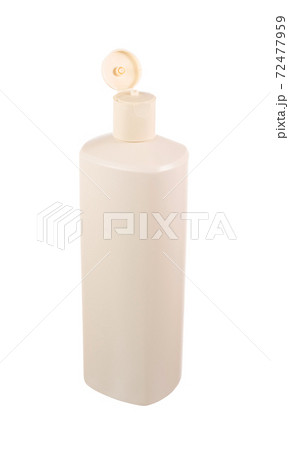 Plastic bottle for liquid shampoo, soap, antiseptic, sanitizer, cosmetic cream, gel or oil. Isolated on white background. 72477959