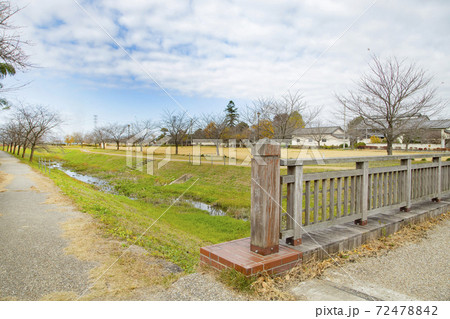 埼玉県深谷市 清水川にかかる青淵橋 埼玉県深谷市 清水川にかかる青淵橋 72478842