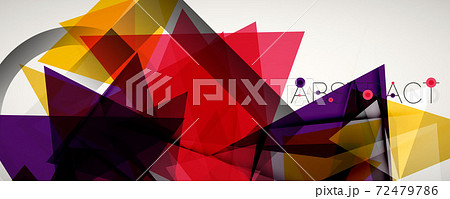 Geometric abstract background. Color triangle shapes. Vector illustration for covers, banners, flyers and posters and other designs 72479786