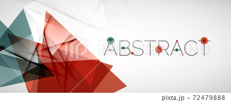 Geometric abstract background. Color triangle shapes. Vector illustration for covers, banners, flyers and posters and other designs 72479888