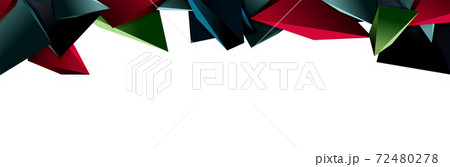Triangle mosaic abstract background, 3d triangular low poly shapes. Geometric vector illustration for covers, banners, flyers and posters and other 72480278