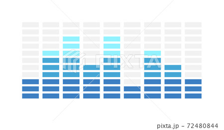 Vertical music equalizer rectangle bars isolated Vertical music equalizer rectangle bars isolated 72480844