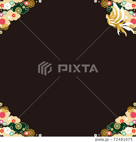 Background material-Japanese pattern, phoenix 3-2 - Stock Illustration  [72481075] - PIXTA