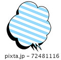 縞模様の吹き出し 72481116