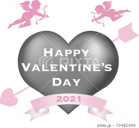 バレンタイン ギフト キューピッド ハート 英語 イラスト素材のイラスト素材
