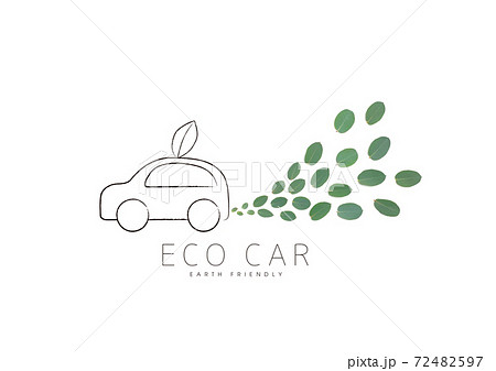 自動車から湧き出る葉っぱ 72482597