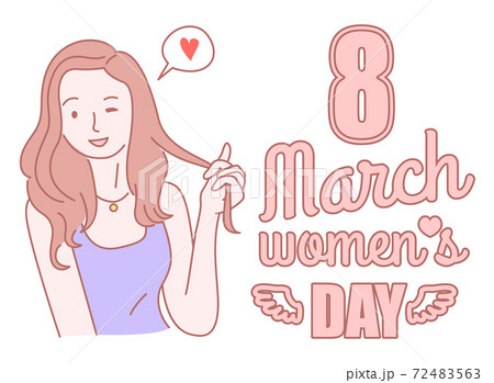8 march happy women s day poster, girlish concept, pretty happy smiling girl, drawing nice lady 72483563