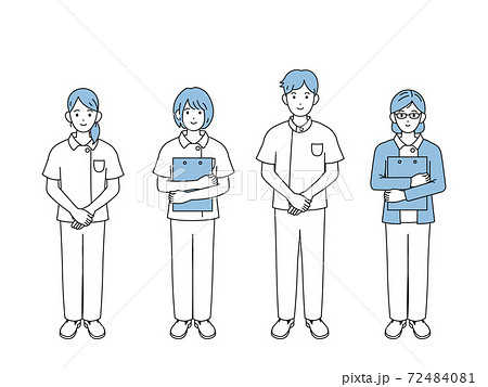 看護師　男女　セット　全身 72484081