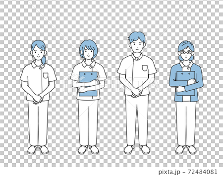 看護師　男女　セット　全身 72484081