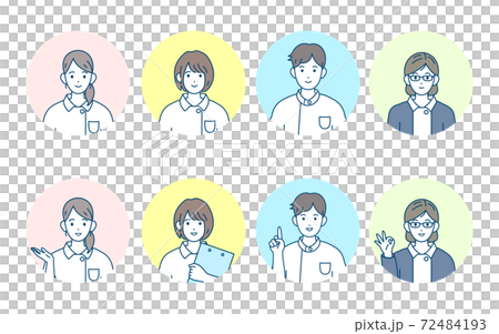 護士男性和女性圖標集 72484193