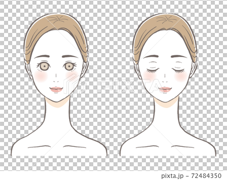 女性の顔 美容イラスト 女性の顔 美容イラスト 72484350