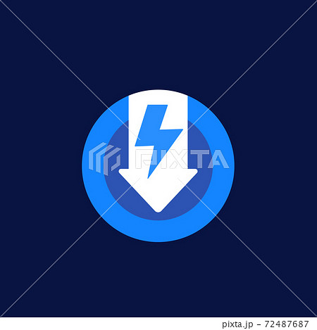 power consumption reduction icon, vector 72487687