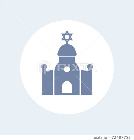 synagogue icon isolated on white 72487755