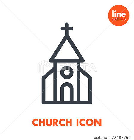 church line icon over white 72487766