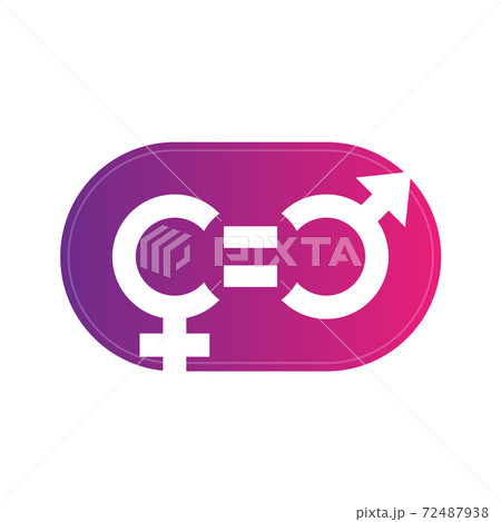 gender equity symbol, sign over white 72487938