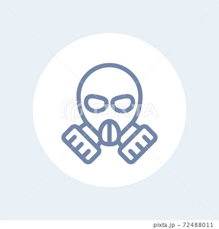 gas mask line icon isolated on white gas mask line icon isolated on white 72488011