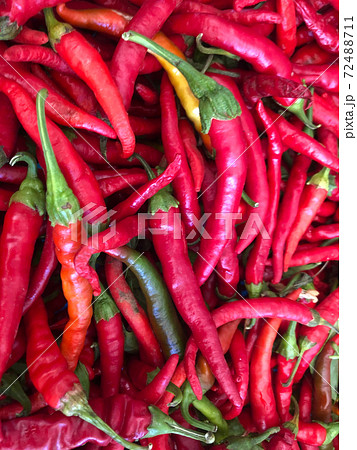 Farmers' market, red chili peppers 72488711