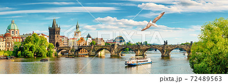 Tourist boat in Prague 72489563