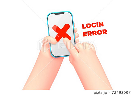 Vector illustration - online service access error 72492007