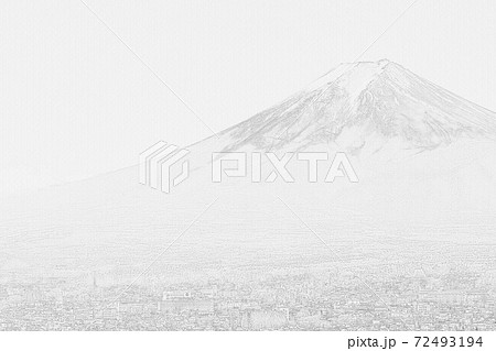 富士山 鉛筆画 モノクローム 富士山【鉛筆画】 Mt. Fuji 【Pencil Drawing】