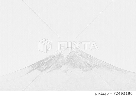 鉛筆画風 富士山のイラスト素材 [72493196] - PIXTA