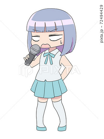 アイドル　青　呆れる 72494429