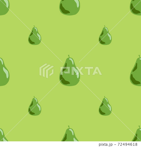 Minimalistic seamless food pattern with simple hand drawn pearl ornament. Green colored print. Minimalistic seamless food pattern with simple hand drawn pearl ornament. Green colored print. 72494618
