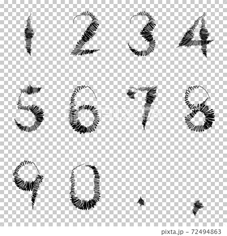 Hand-painted numbers 72494863