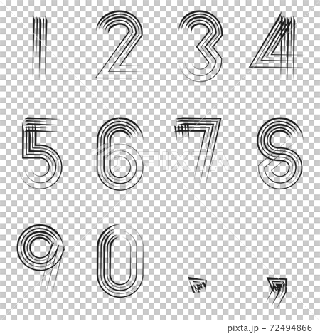 Hand-painted numbers 72494866