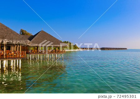 Cafe on tropical Maldives island Cafe on tropical Maldives island 72495301