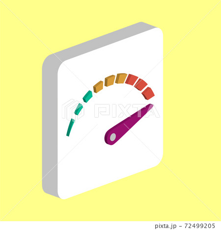 indicator Simple vector icon. Illustration symbol design template for web mobile UI element. Perfect color isometric pictogram on 3d white square. indicator icons for business project. 72499205