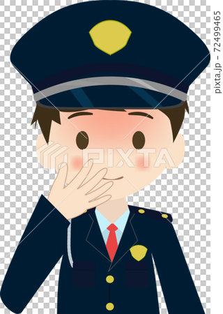 可愛的害羞警衛的上身插圖 72499465
