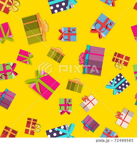 Seamless Gift Box Pattern For Wedding のイラスト素材