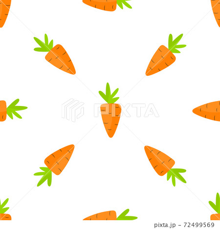 Seamless Carrot pattern for banner, poster, card, invitation and scrapbook. Vector Illustration 72499569