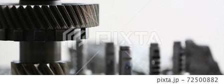 Car gearbox parts isolated on white background 72500882