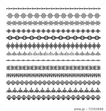 Ethnic line ornaments. Tribal design Ethnic line ornaments. Tribal design 72503689