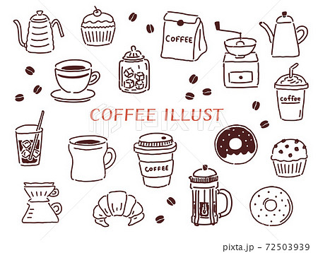Hand Drawn Illustration Set Of Coffee Stock Illustration