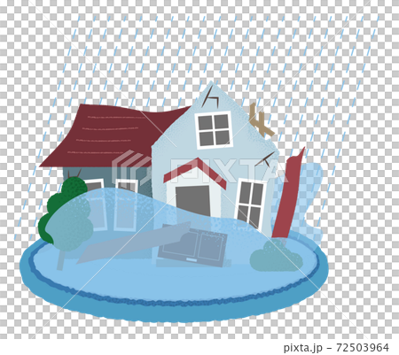 Vector illustration of a flooded house - Stock Illustration [72503964 ...