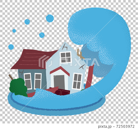 Vector illustration of a flooded house Vector illustration of a flooded house 72503972